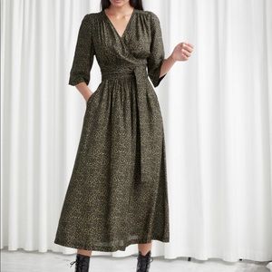 & OTHER STORIES Belted Midi Wrap Dress with Pockets